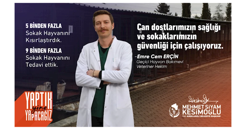 Can dostlarımızın sağlığı sokaklarımızın güvenliği için çalışıyoruz
