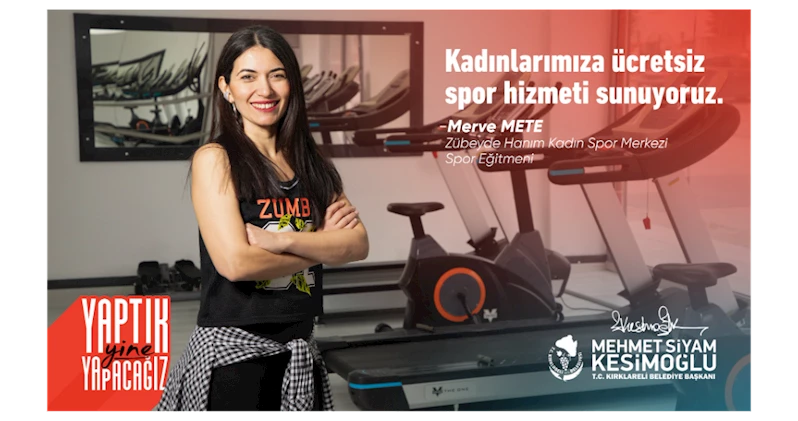 Kadınlarımıza Ücretsiz Spor Hizmeti Sunuyoruz
