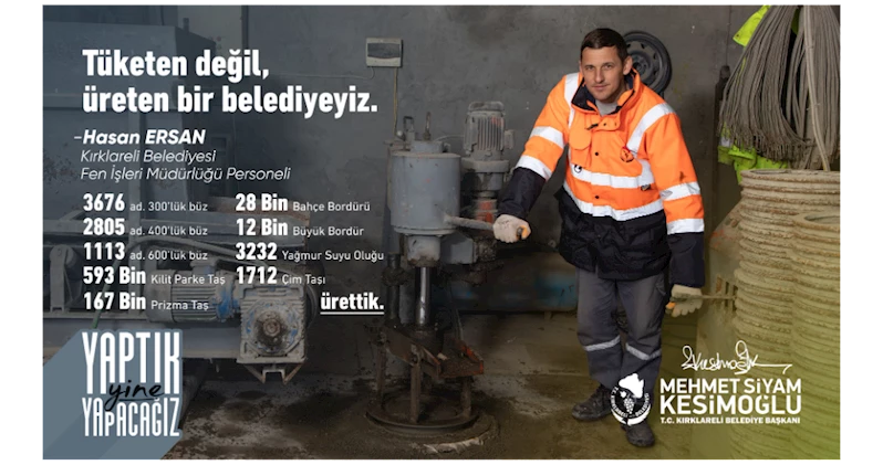 Tüketen değil üreten bir belediyeyiz