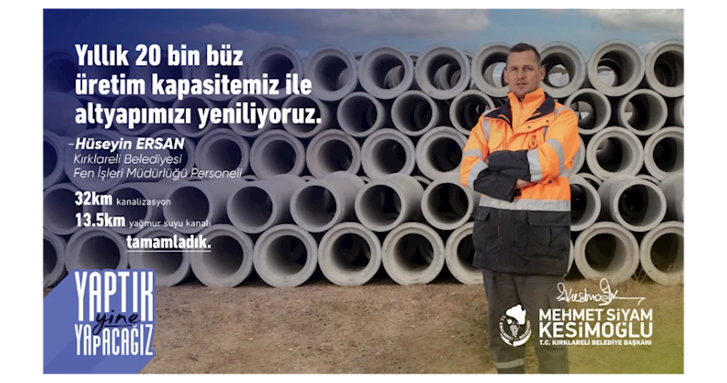 Yıllık 20 bin büz üretim kapasitemiz ile altyapımızı yeniliyoruz