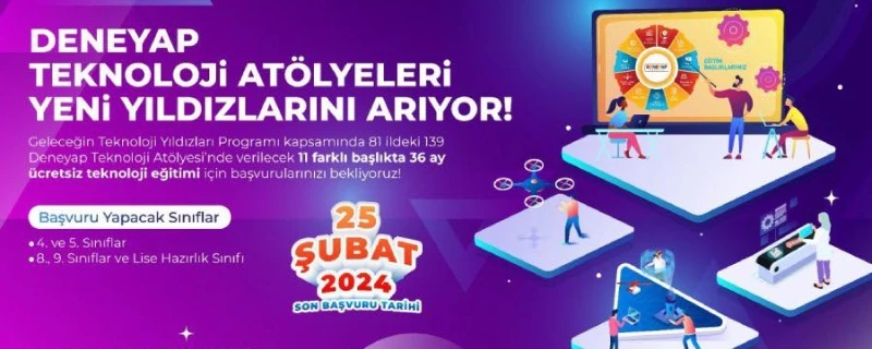 Deneyap Teknoloji Atölyeler Yeni Yıldızlarını Arıyor