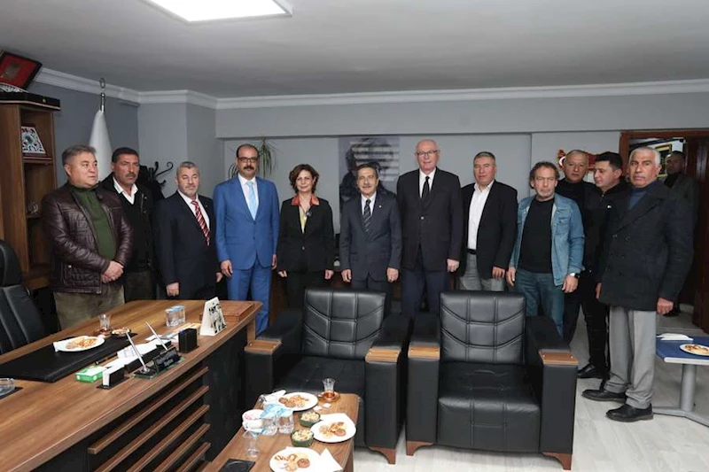 BAŞKAN KURT, ATAÇ VE ÜNLÜCE ESNAF ODALARINI ZİYARET ETTİ