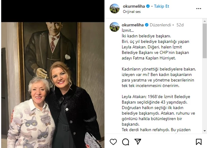 GAZETECİ MELİHA OKUR: LEYLA HANIM FİLMİNİ GÖNÜL İSTER Kİ TÜM KADINLAR İZLESİN