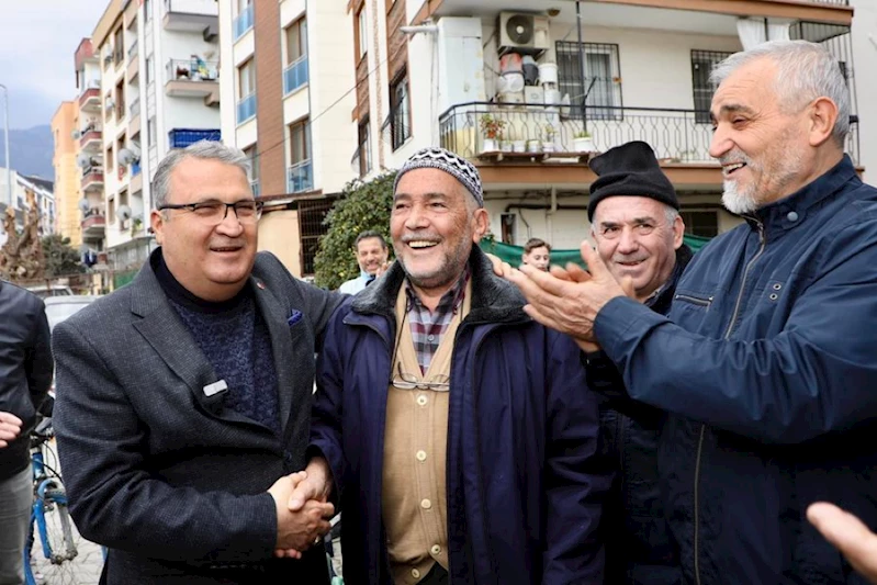 BAŞKAN ÇERÇİ YENİMAHALLE’DE VATANDAŞLA KUCAKLAŞTI