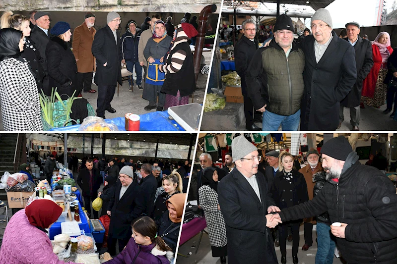 Başkan Vergili Cuma Pazarı Esnaflarını Ziyaret Etti