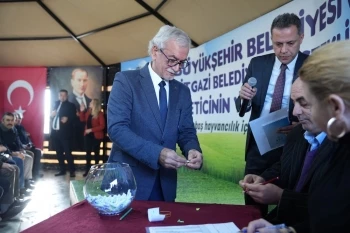 SEYİTGAZİ’DE NOTER HUZURUNDA  KÜÇÜKBAŞ HAYVAN DESTEĞİ
