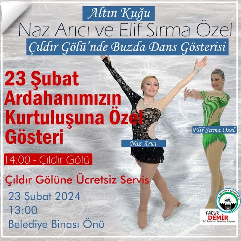 ARDAHANLI YETENEK NAZ ARICI, KURTULUŞ GÜNÜNDE BUZ ÜSTÜNDE DANS EDECEK