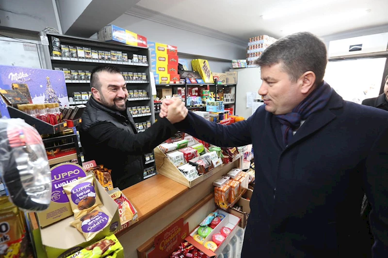 BELEDİYE BAŞKANI DR. EVREN DİNÇER KALEALTI CADDESİ ESNAFINI ZİYARET ETTİ