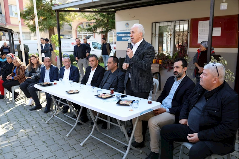 AKDENİZ BELEDİYE BAŞKANI GÜLTAK, 2 GÜNDE 12 MAHALLEYİ ZİYARET ETTİ