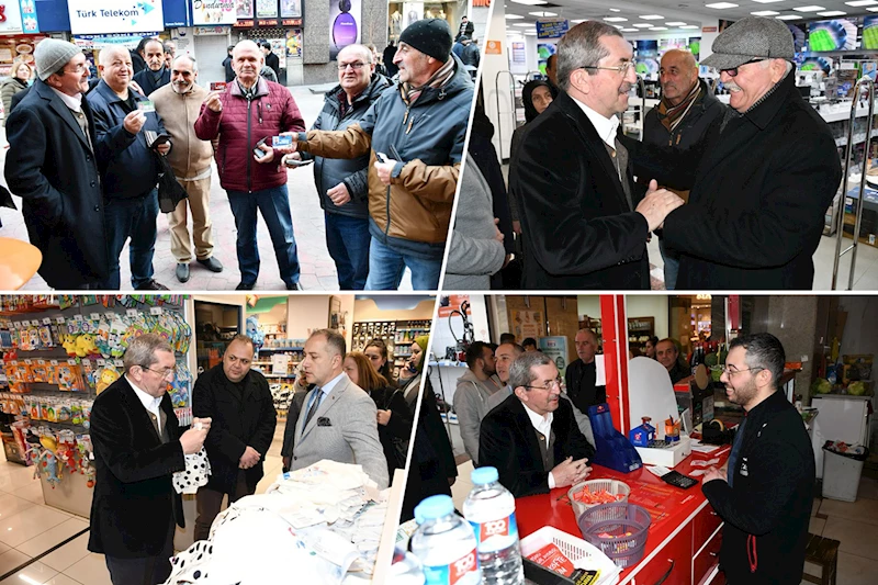 Başkan Vergili Kemal Güneş Caddesi ve ONEL Avm Esnaflarını Ziyaret Etti