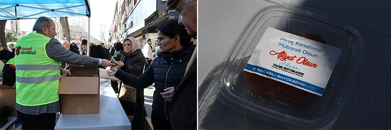 Büyükşehir’den Miraç Kandilinde tatlı ikramı