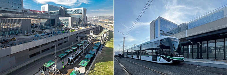 Şehir Hastanesi tramvayında test sürüşü