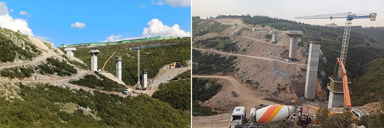 Dilovası Hastane viyadüğünde kiriş imalatı