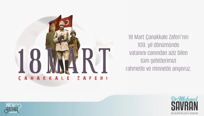 Başkan Savran’dan Şehitleri Anma Günü Ve Çanakkale Zaferi Mesajı