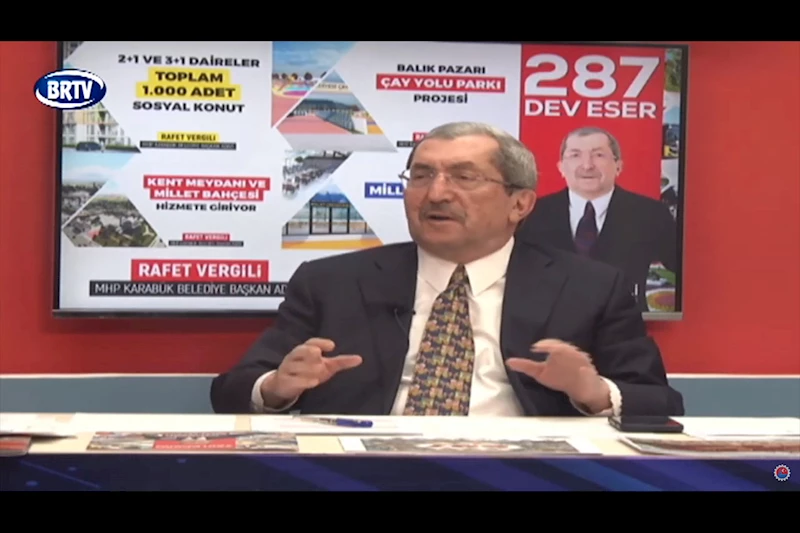 Başkan Vergili BRTV Ekranlarında Zafer Acar ile Seçim Özel Programının Canlı Yayın Konuğu Oldu