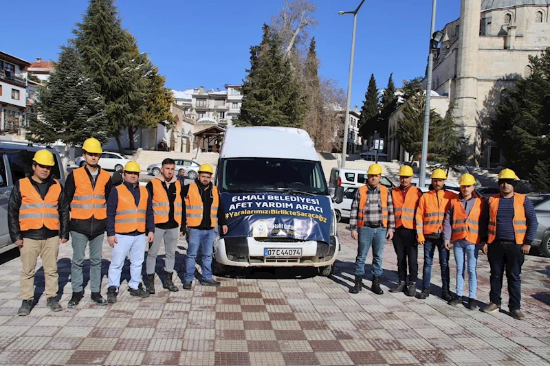 İş Makinası Gönüllü Operatörleri Elmalı’dan Afet Bölgesine Hareket Etti.