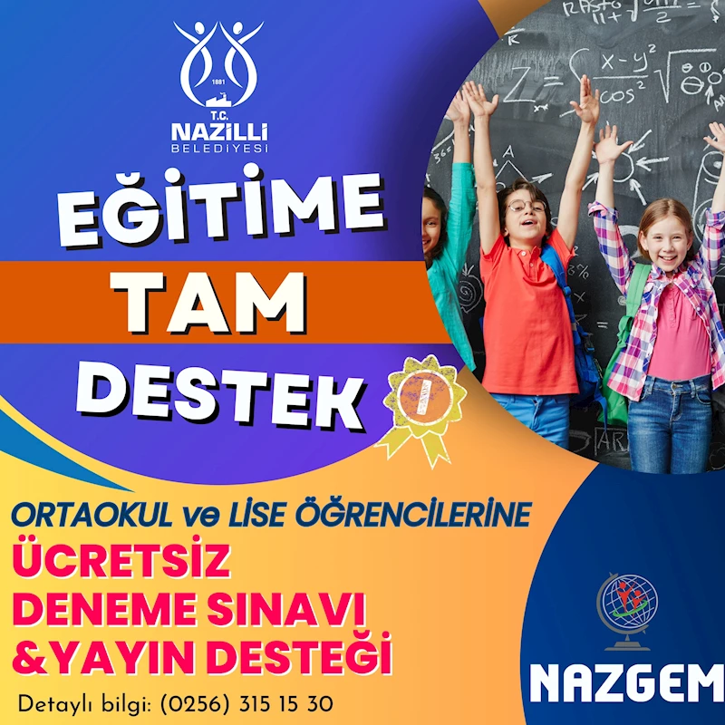 Nazilli Belediyesi ve NAZGEM’den sınavlara hazırlıkta bir ilk