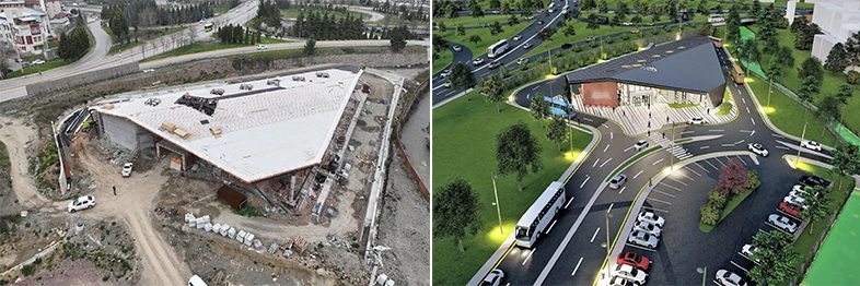 Yeni Gölcük Terminali hızla devam ediyor