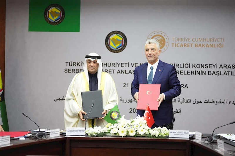 Bakan Bolat, Körfez İşbirliği Konseyi Serbest Ticaret Anlaşması Ortak Bildiri İmza Töreni