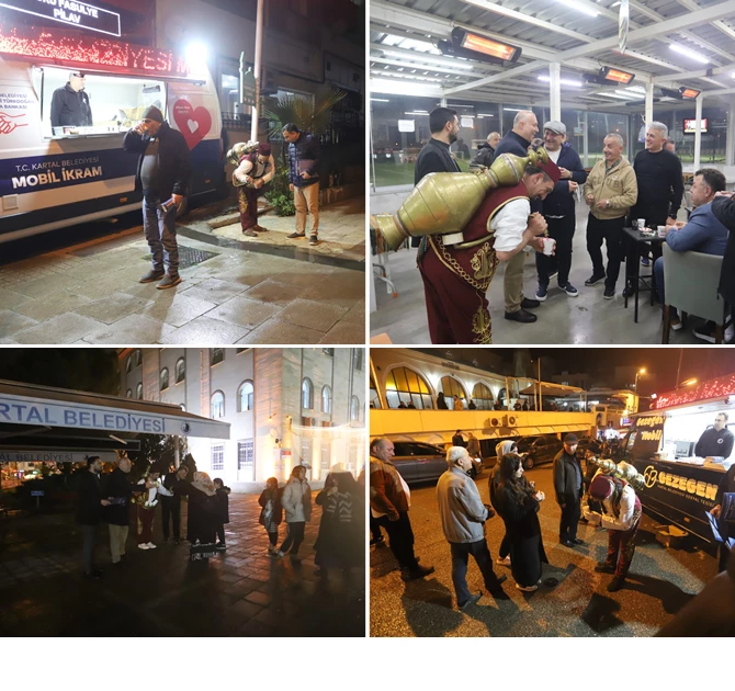 KARTAL BELEDİYESİ’NDEN TERAVİH NAMAZI SONRASI CAMİLERDE ŞERBET VE LOKUM İKRAMI