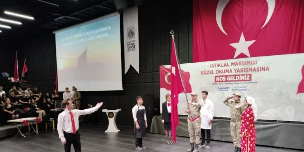 Şahinbeyli Öğrenciler İstiklal Marşını En Güzel Okumak İçin Yarıştı