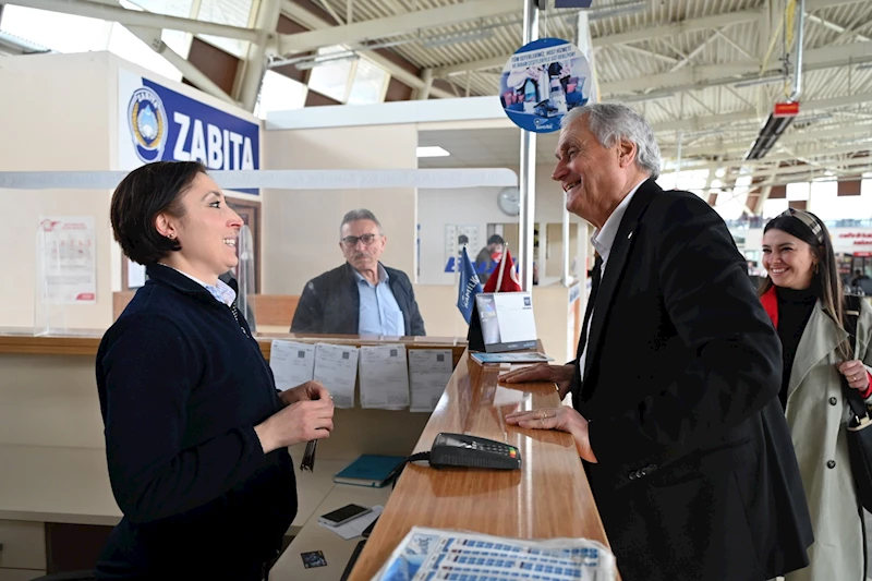 -BAŞKAN BAKKALCIOĞLU TERMİNAL ESNAFINI ZİYARET ETTİ, BİEN SERAMİK ÇALIŞANLARINI SELAMLADI