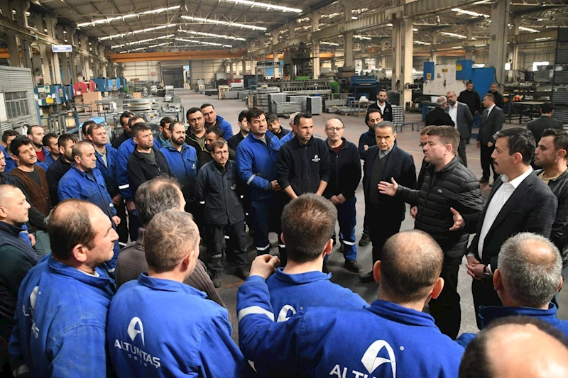 ESNAFLARDAN VE OSB ÇALIŞANLARINDAN BAŞKAN DİNÇER