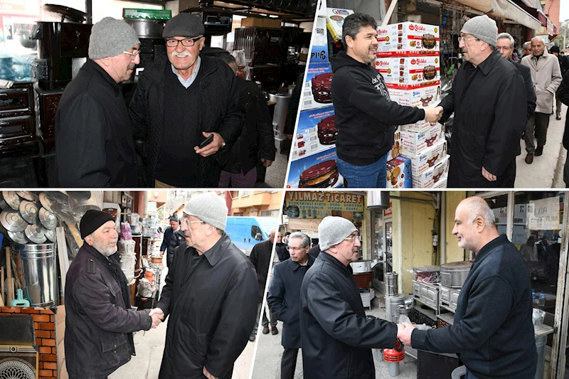 Başkan Vergili İnönü Caddesi Esnaflarını Ziyaret Etti