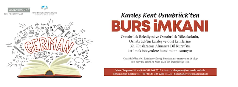 Kardeş Kent Osnabrück Yaz Dil Kursu Başvuruları Başladı