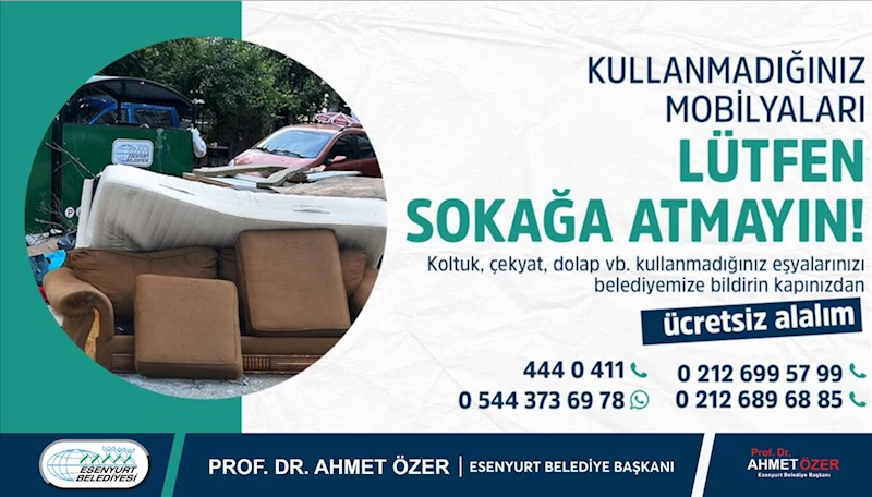 Kullanmadığınız Mobilyaları Lütfen Sokağa Atmayın