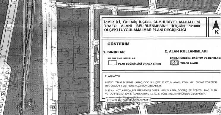 UİP-351037448 Plan İşlem Numaralı İmar Planı Değişikliği İlanı