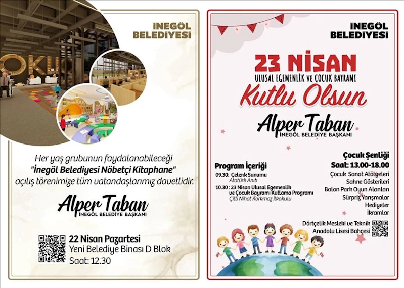 İnegöl’de 23 Nisan Dolu Dolu Geçecek
