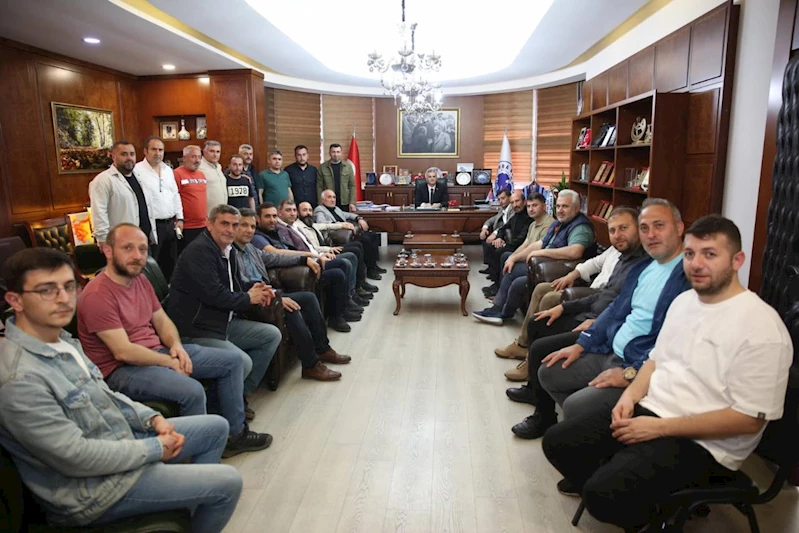 HEMŞEHRİLERİMİZDEN BAŞKANIMIZA HAYIRLI OLSUN ZİYARETİ