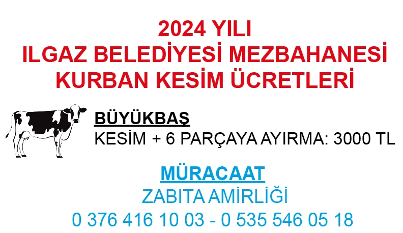 2024 Yılı Kurban Kesim Ücretleri
