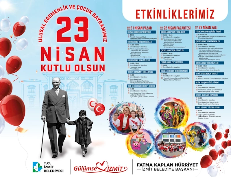İZMİT BELEDİYE MEYDANI 23 NİSAN’DA ÇOCUK SESLERİYLE ŞENLENECEK