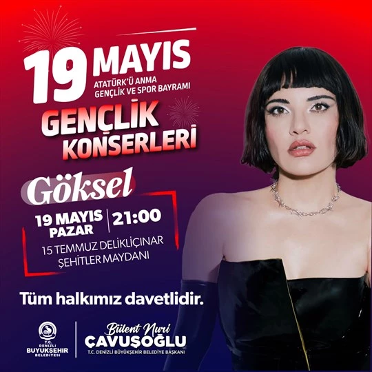 Denizlililer, 19 Mayıs coşkusunu Gençlik Konserleri ile yaşayacak