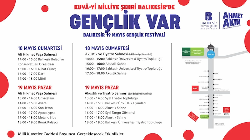 Balıkesir’de Gençlik Festivali fırtınası esecek
