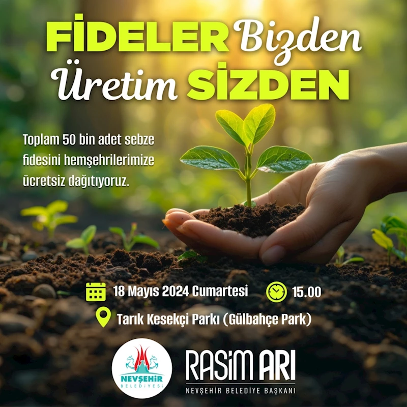 Nevşehir Belediyesi 50 Bin Sebze Fidesi Dağıtacak