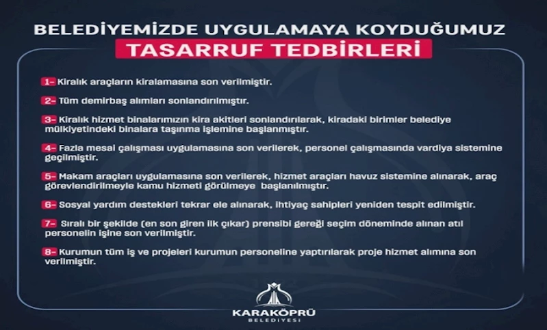 BAŞKAN NİHAT ÇİFTÇİ KURUMDA UYGULANAN TASARRUF TEDBİRLERİNİ AÇIKLADI