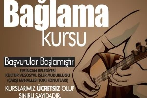 Bağlama, Keman ve Ses Eğitimi Kursu için başvurular başladı.