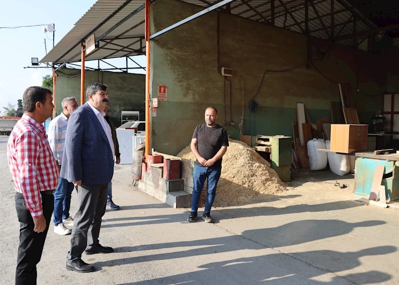 BAŞKAN YILDIZ, MAKİNE İKMAL SAHASINDA İNCELEMELERDE BULUNDU