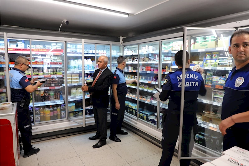 AKDENİZ ZABITASI ZİNCİR MARKETLERİ DENETLEDİ