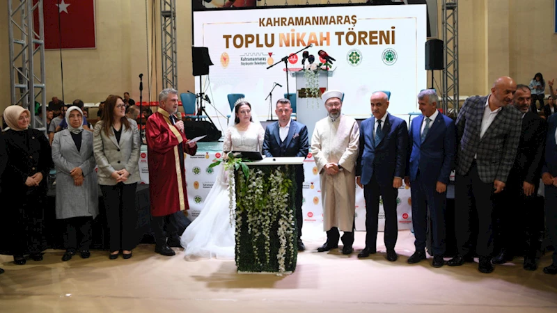 Kahramanmaraşlı 100 Çift, Toplu Düğünle Dünya Evine Girdi