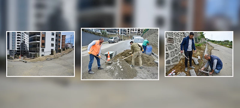 ERİKLİMAN MAHALLESİ’NDE 500 METRELİK MODERN KALDIRIM ÇALIŞMASI YAPILIYOR
