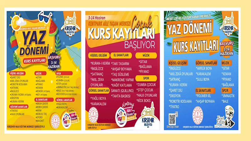 KURS KAYITLARIMIZ 3 HAZİRAN’DA BAŞLIYOR