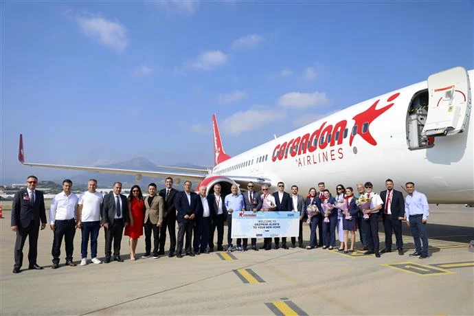 CORENDON FİRMASI BRÜKSEL’DEN GAZİPAŞA-ALANYA HAVALİMANI