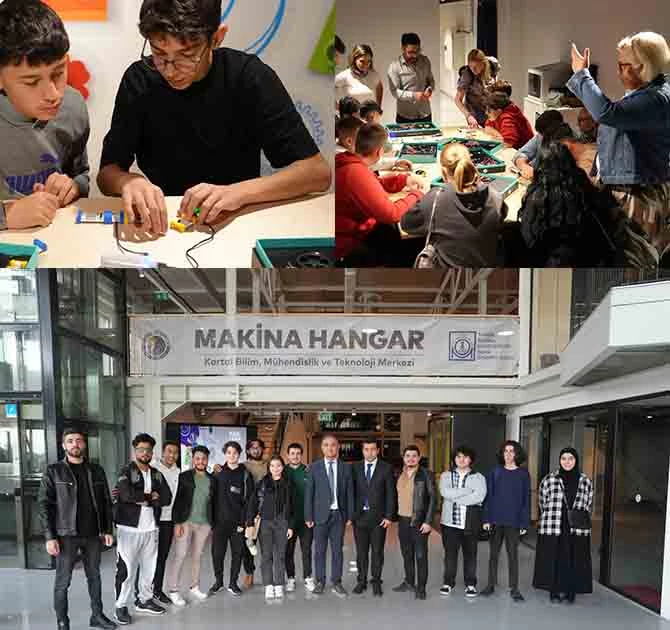 ERASMUS ÖĞRENCİLERİNDEN BİLİM, MÜHENDİSLİK VE TEKNOLOJİ MERKEZİ MAKİNE HANGAR’A ZİYARET