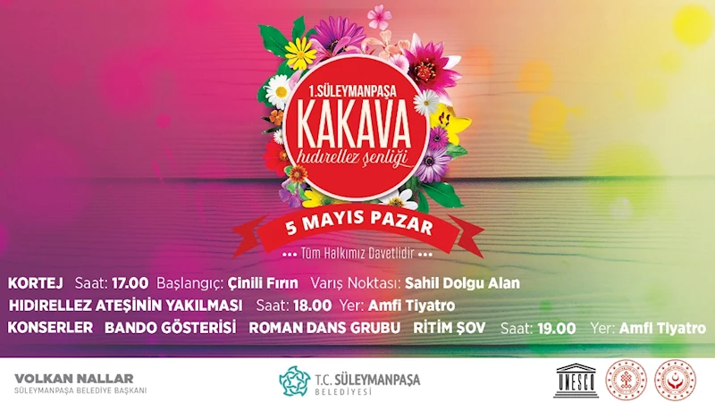 Süleymanpaşa 5 Mayıs Pazar Günü Kakava Hıdrellez Şenliği’nde Buluşacak