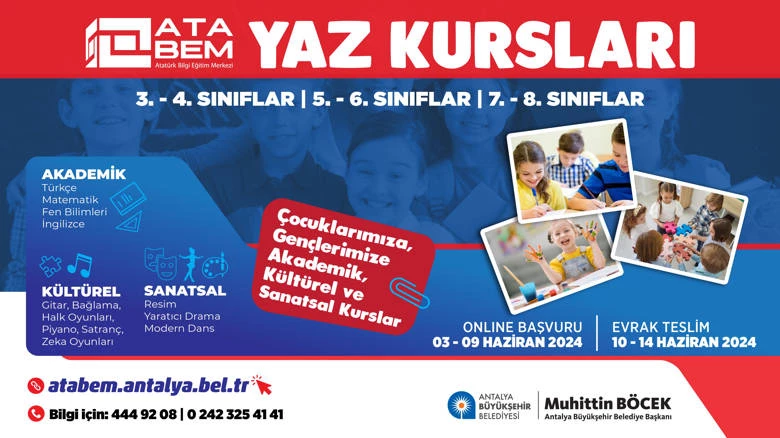 ATABEM yaz kursu kayıtları başlıyor