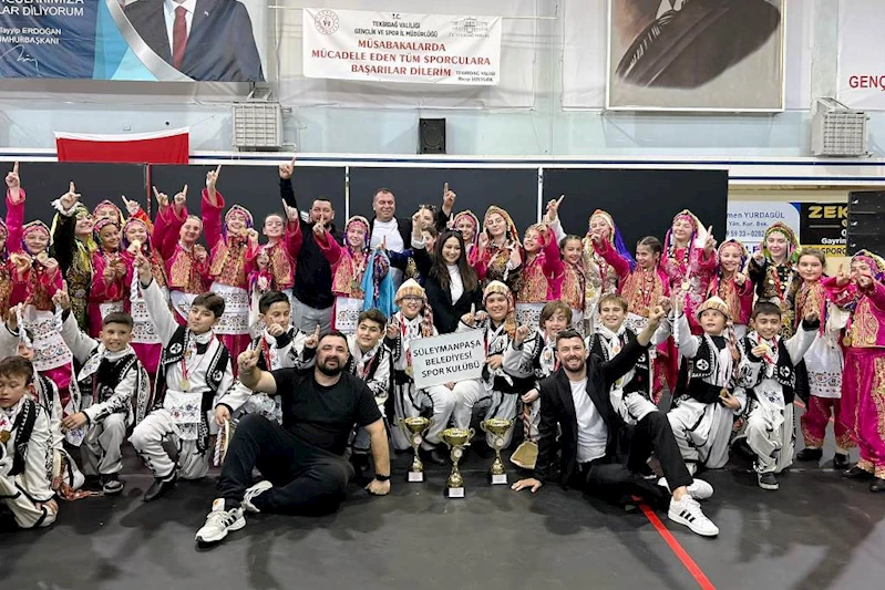 Süleymanpaşa Belediye Gençlik ve Spor Kulübü Halk Oyunları Yarışmasına Damgasını Vurdu